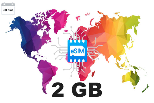 PARAGUAY - eSIM 2 GB x 60 días